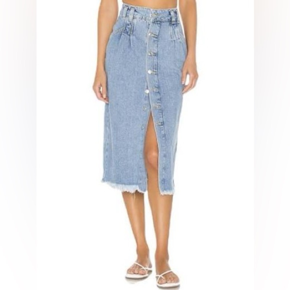 FREE PEOPLE Sydney Midi Skirt Sz 26 - Picture 3 of 3